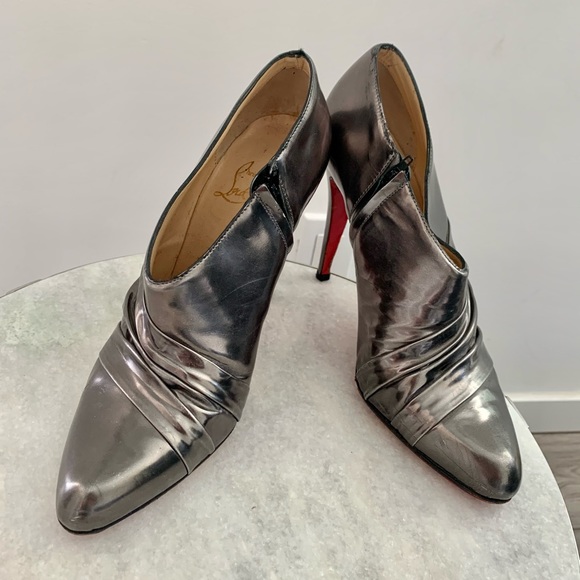 Christian Louboutin silver metallic bootie - Picture 2 of 4